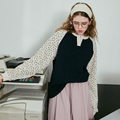 a02拼色华夫格碎花拼接百搭上衣2025春秋休闲女式 T恤