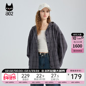 春秋格子衬衣外套设计感秋装 a02休闲宽松连帽衬衫 女2025新款 上衣
