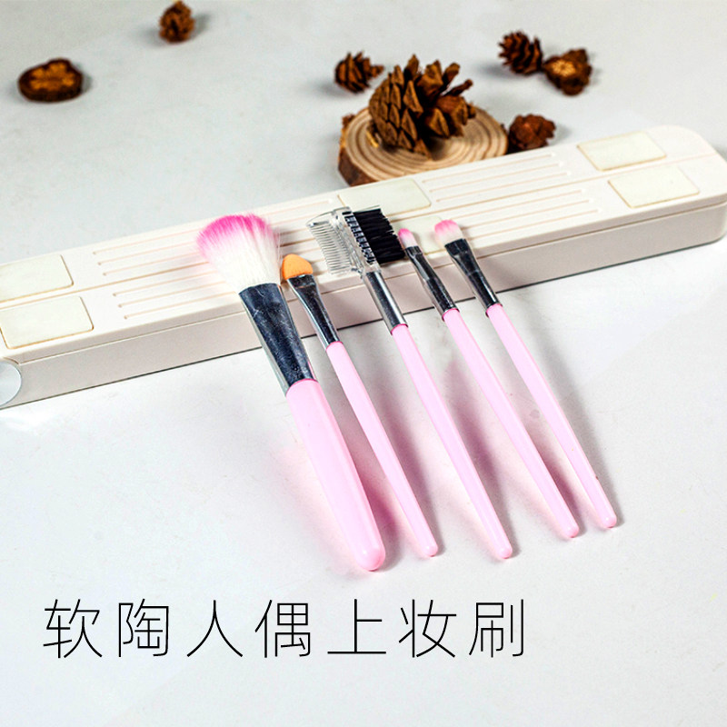 化妆刷五件套软陶泥人偶上色上妆粉色刷多肉手办色粉上色清洁纹理
