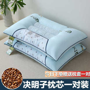 决明子硬枕头枕芯护颈椎助睡眠专用成人家用一对整头不塌陷艾草