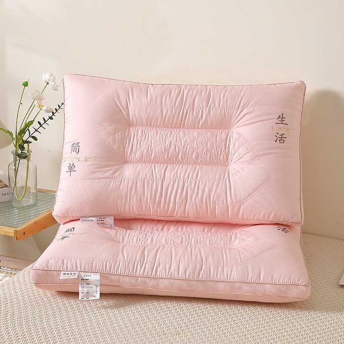 新款磨毛云柔护颈枕简单生活定型枕头枕芯成人护颈椎助睡眠枕芯