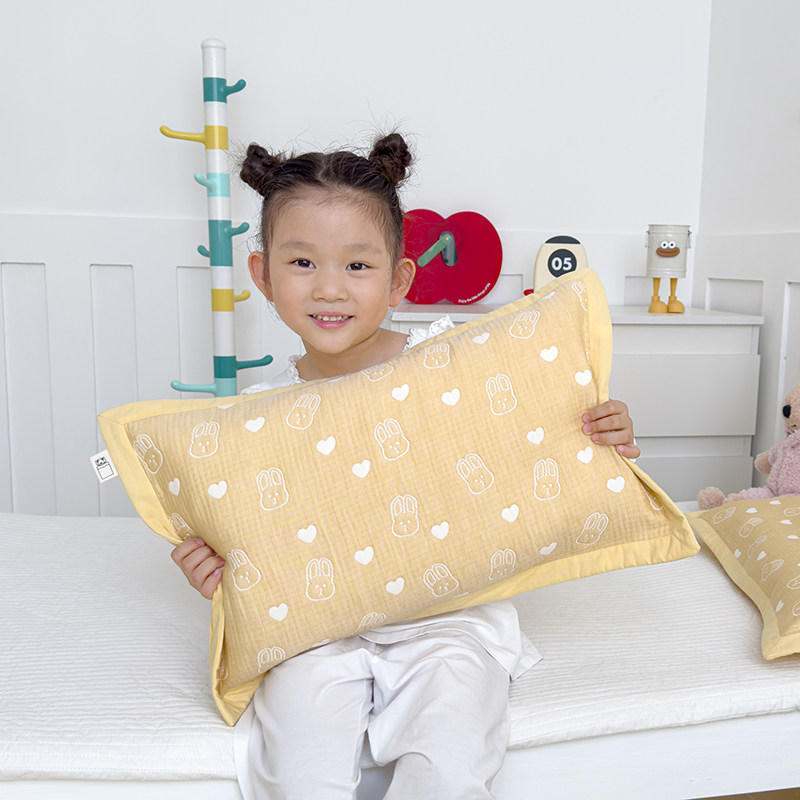 新品色织立体提花全棉三层纱布儿童夹棉枕套纯棉成人加厚枕巾枕套,床上用品,枕套,淘宝优惠券,粉丝福利购,淘宝优惠卷