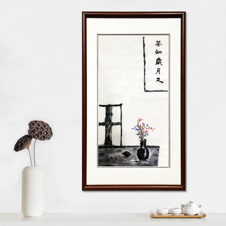 湘绣  茶道 茶知岁月久，人懂情意真。纯手工刺绣装饰画