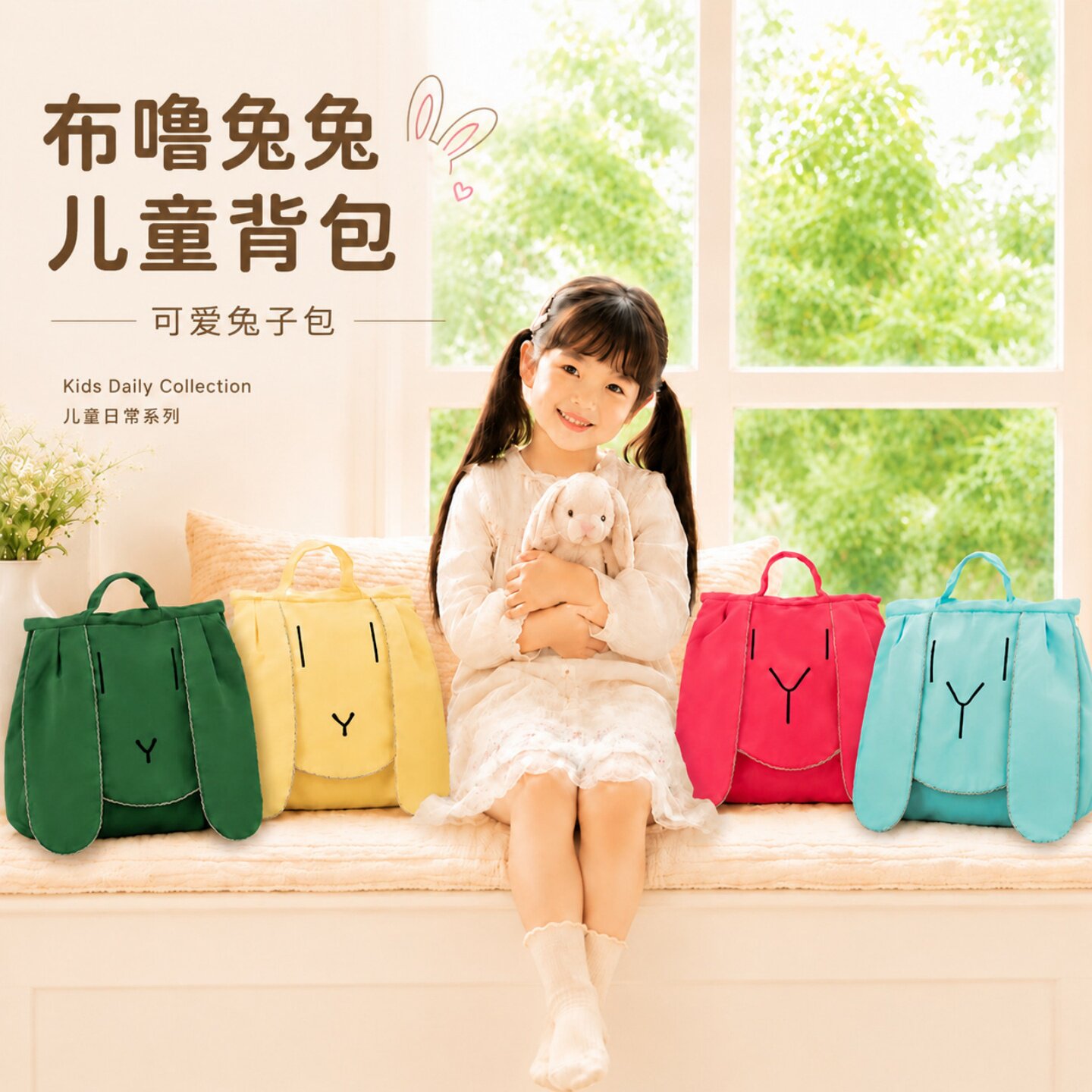 布噜兔兔幼儿园可爱兔子双肩包