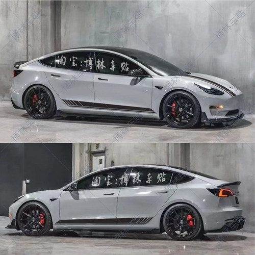 适用特斯拉model3外观改装饰贴纸