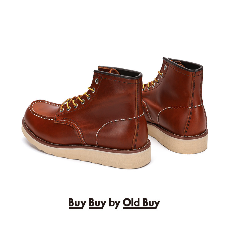 VINTAGE HANDMADE 875 VINTAGE LEATHER BOOTS AMI KA CHI VINTAGE MALE AND FEMALE COUPLE FLEECE COWHIDE CARGO BOOTS