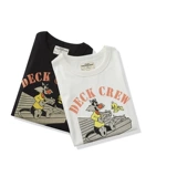 Ретро летняя мультяшная футболка с коротким рукавом подходит для мужчин и женщин, в американском стиле, круглый воротник