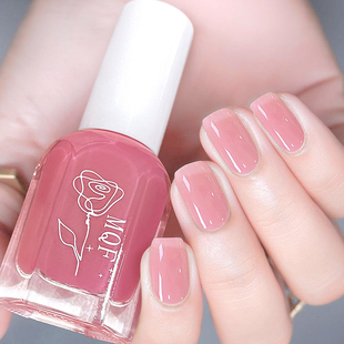 排排猪指甲油免烤快干持久裸粉少女气质流行色无味水性美甲套装