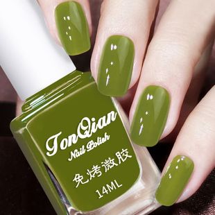 牛油果绿指甲油免烤快干防水显白持久套装 组合美甲不可剥2025新款