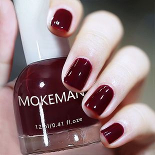 梦露显白红色指甲油免烤快干酒红色秋冬款 脚甲油不可剥车厘子色