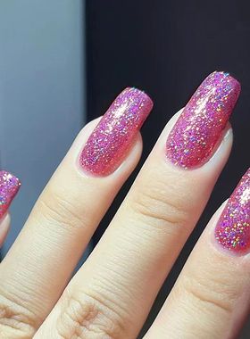 排排猪碎钻胶美甲闪色指甲油胶2025年新款七彩细闪爆闪美甲套装