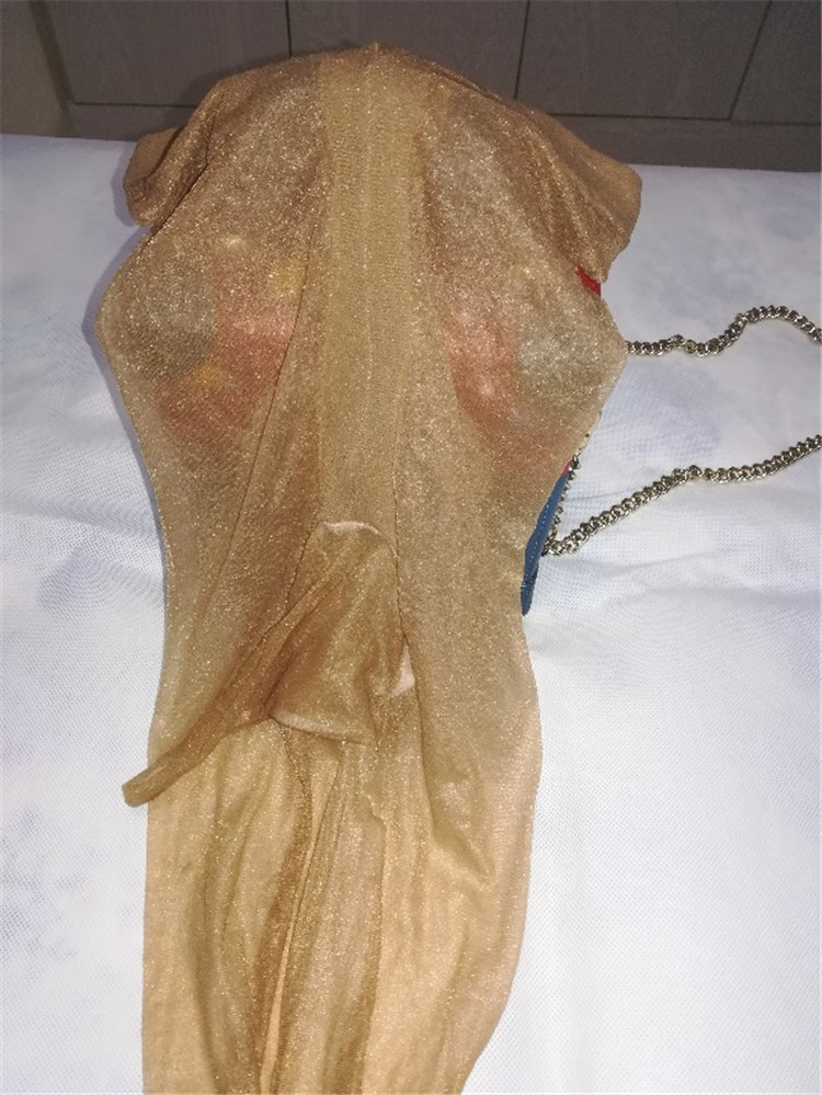 蚕丝超薄闪光男士性感透明连裤袜