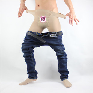 九分裤 男士 塑身裤 袜打底裤 加厚天鹅绒200D横开口套丝袜连裤