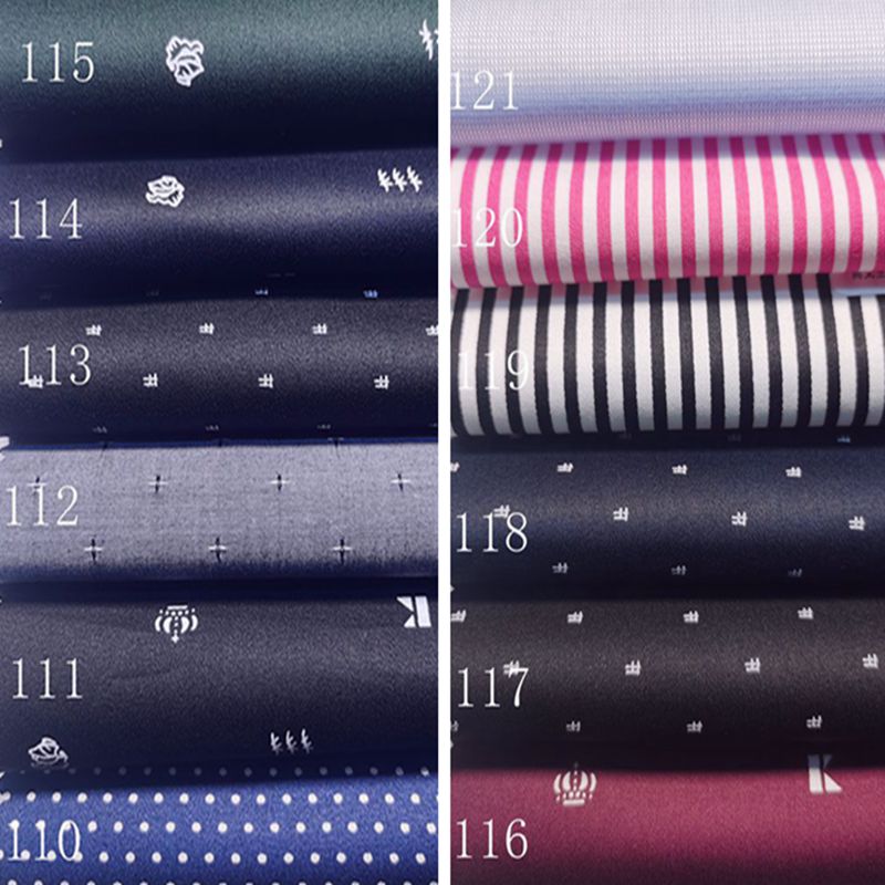高支棉商务衬衣短袖纯色印花布料