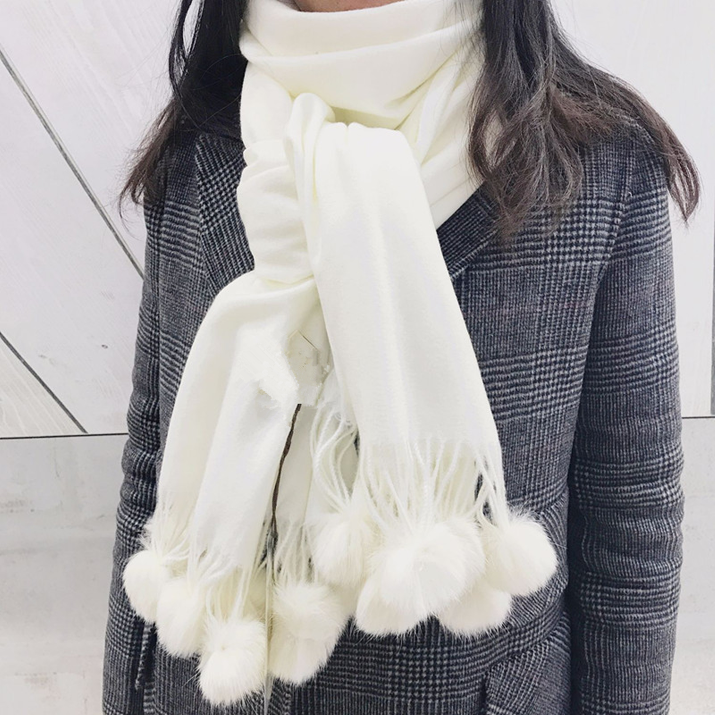 韩系毛球围巾女款2025新款高级感冬季仿羊绒披肩女生百搭保暖围脖,服饰配件/皮带/帽子/围巾,围巾/丝巾/披肩,淘宝优惠券,粉丝福利购,淘宝优惠卷