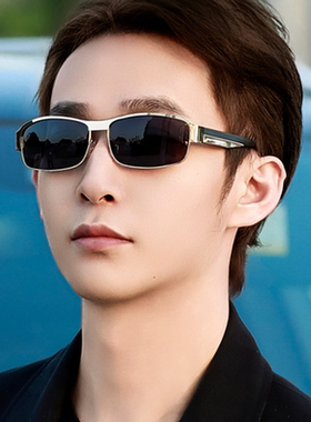 墨镜男款2025新款高级感开车钓鱼变色偏光镜户外骑行防风太阳眼镜