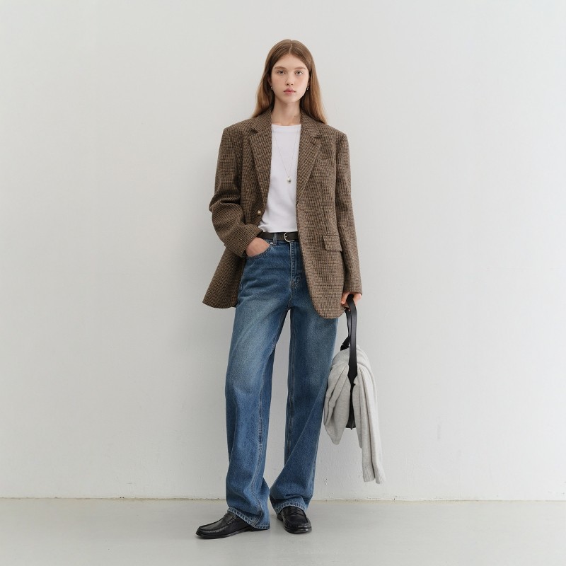 高端2026春季新款设计师品牌简约时尚通勤百搭休闲牛仔裤女,女装/女士精品,牛仔裤,淘宝优惠券,粉丝福利购,淘宝优惠卷