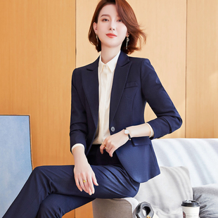 职业套装女秋冬天气质西装酒店正装新款高端接待两件套前台工作服