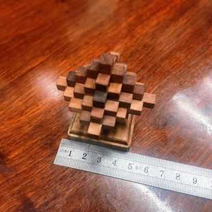 传统木工辛全生33条0.6鲁班锁红檀老料可拆卸