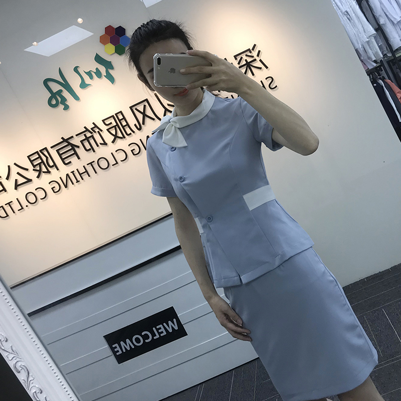 夏季新款育婴师整形医院护士服美容院美容师工作服足疗技师服套装 女装/女士精品 职业女裤套装 原图主图