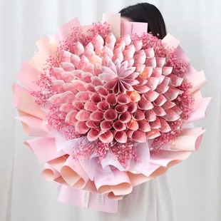有钱花束成品材料包人民币钞票全套diy半成品包装生日礼物花束壳