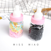 日系可爱小奶瓶发绳塑料PU弹力发圈小宝宝打底透明发绳可爱发饰品