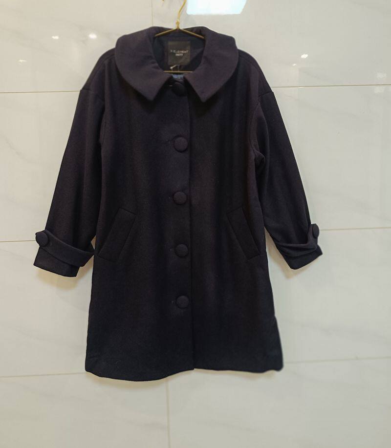 自然元素专柜正品 时代广场   长款时尚毛呢大/外套ELD01款1099
