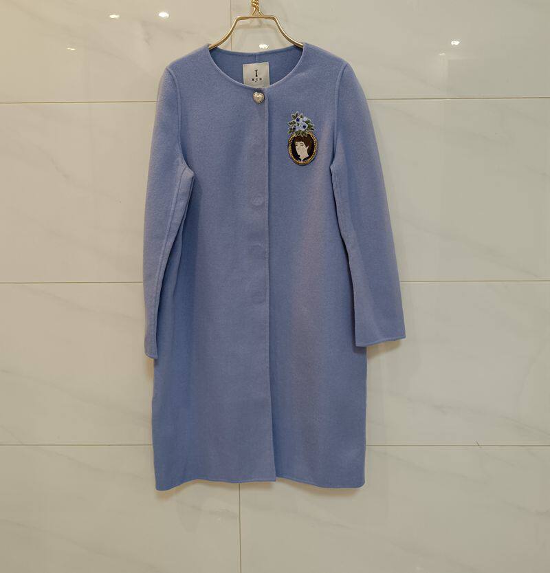 淑女屋 专柜正品 2017冬 舞会双面毛呢大衣外套ELD03款1990