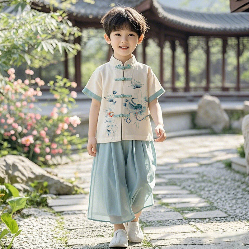 男童汉服夏季新款古风演出服