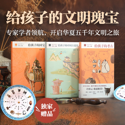 【9-14岁】给孩子的文明瑰宝套系 全3册 考古 古建筑 国宝  尚刚 贾珺 许宏著 许倬云推荐中信出版社图书 正版