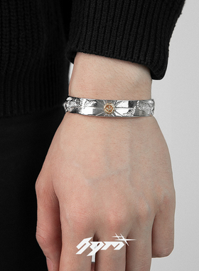 男女钛钢飞鹰手镯手链复古