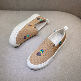 欧货厚底乐福鞋 中跟单鞋 一脚蹬休闲透气帆布懒人鞋 女英伦2026新款