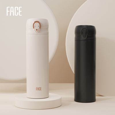 face保温杯水杯女316不锈钢儿童大容量男款可携式弹盖车载学生杯