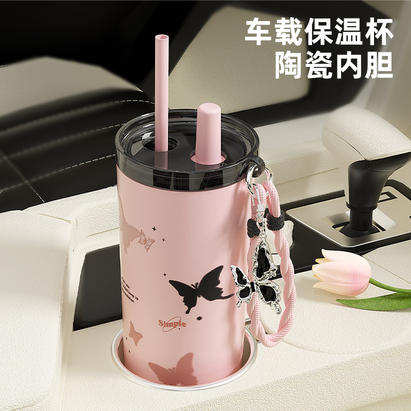 face保温杯女大容量车载随行杯
