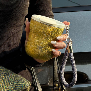 face纯钛保温杯女士高颜值咖啡杯水杯随行杯便携杯子新年礼物钛杯