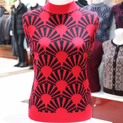 春竹半高领加厚套头中老年羊毛衫