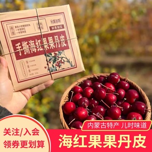 米妮布妲手撕海红果果丹皮鲜果制浆内蒙古特产儿时味道酸甜无添加