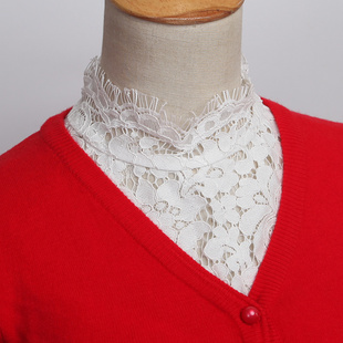 精美品 时尚白领女假领子黑白蕾丝领子 衬衫雪纺百搭装饰衣领女