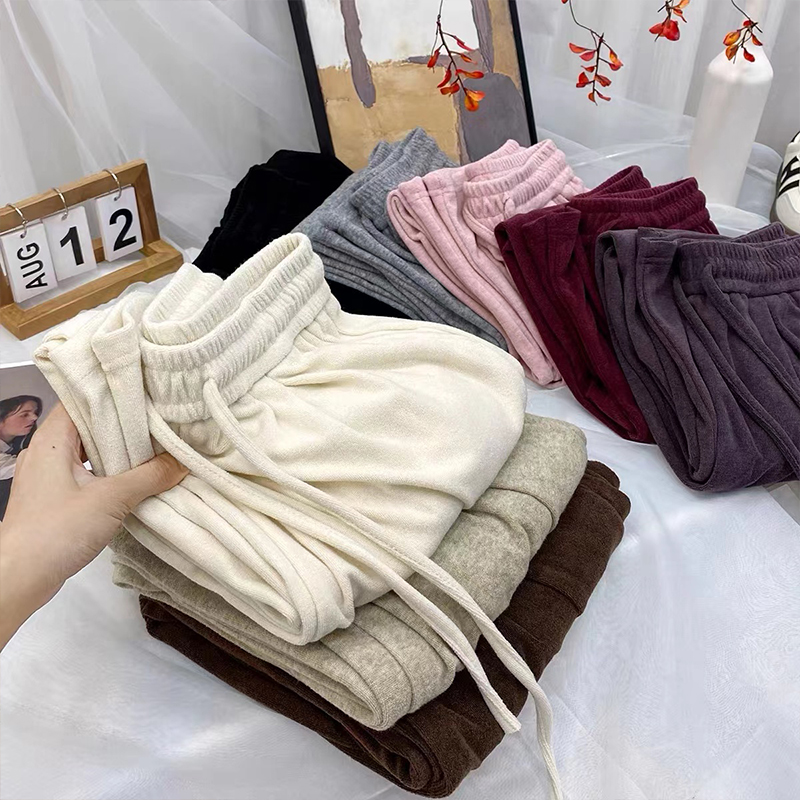 高腰韩版宽松长裤小个子显高