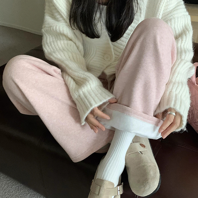 高腰韩版宽松长裤小个子显高