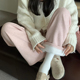 休闲直筒裤 150cm小矮个子糯米加绒阔腿裤 女秋冬加厚保暖155xs小码