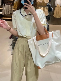 150小矮个子显高休闲直筒九分裤 窄版 潮 女春夏季 裤 小码 卡其色工装