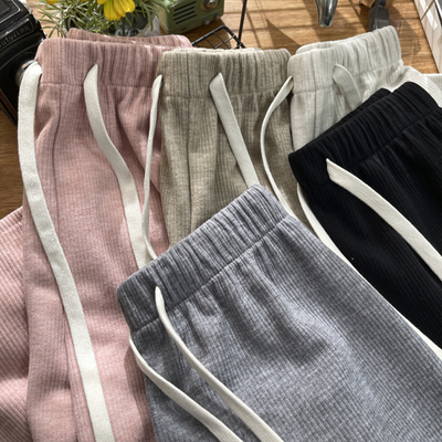 高腰韩版宽松长裤小个子显高