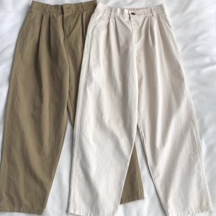 145直筒裤 女夏韩系高腰显高休闲裤 阔腿裤 小个子九分150洗水棉工装