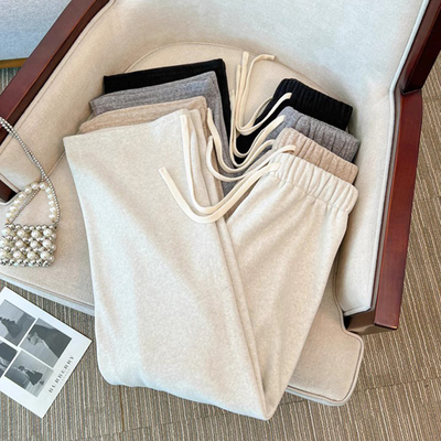 高腰韩版宽松长裤小个子显高