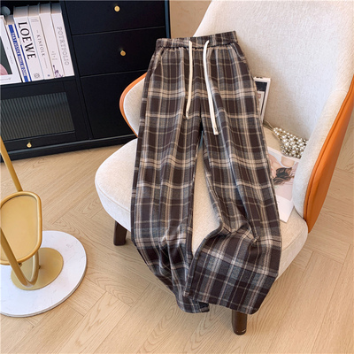 高腰韩版宽松长裤小个子显高