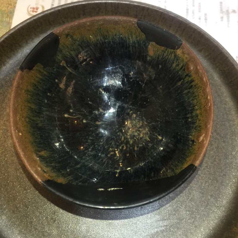 宋代建盏兔毫磕碰大漆修复 釉水棒无冲 建阳水吉镇出品顺丰包邮