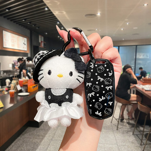 适用吉利熊猫mini钥匙套迷你卡丁骑士耐力熊可爱女壳扣睿蓝蓝气球