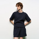 RGB2025夏季 新款 华夫格极简少年运动风TEE上衣短裤 KAMIANGER 套装