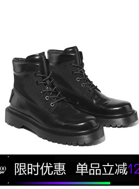 Kami anger原创设计登山鞋马丁靴男 增高厚底高帮运动皮鞋